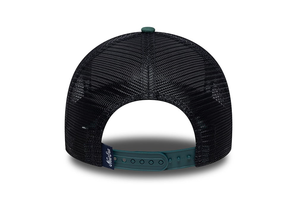 New Era Patch Dark Green 9Forty A Frame Trucker Snapback Gorra