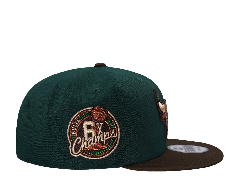 New Era Chicago Bulls 6 x Champs Green Two Tone Edition 9Fifty Snapback Gorra