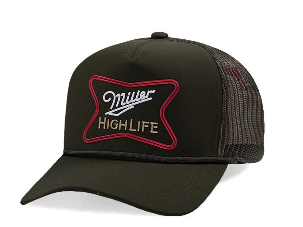 American Needle Miller High Life Fremont Dark Emerald Edition Trucker Snapback Gorra