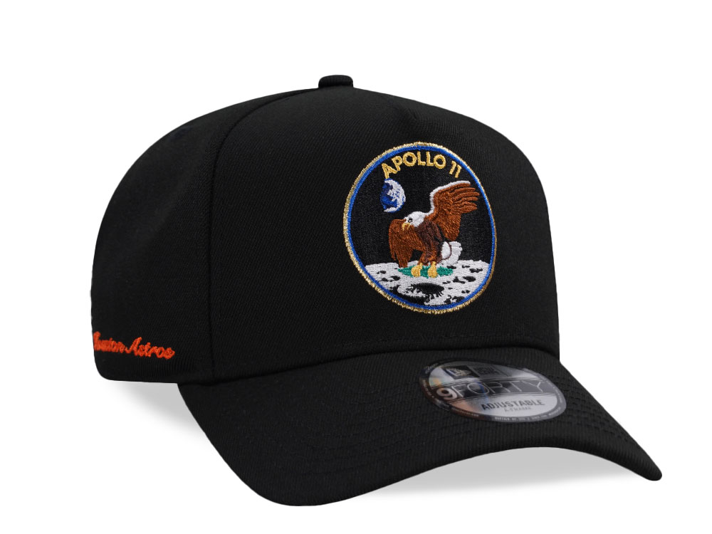 New Era Houston Astros Apollo 11 Black Prime Edition 9Forty A Frame Snapback Gorra