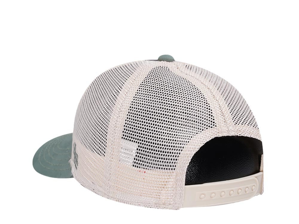 American Needle Vermont Domino Ivory Cool Gray Cedar Trucker Snapback Gorra