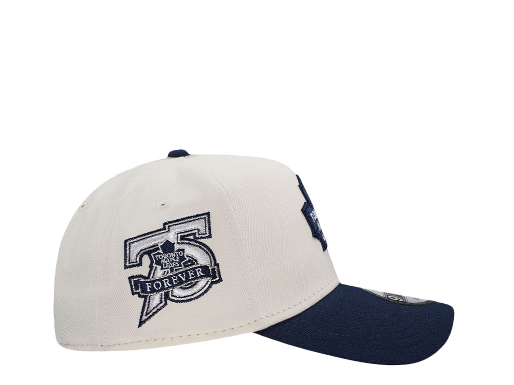 New Era Toronto Maple Leafs 75th Anniversary Chrome Two Tone Edition 9Forty A Frame Snapback Gorra