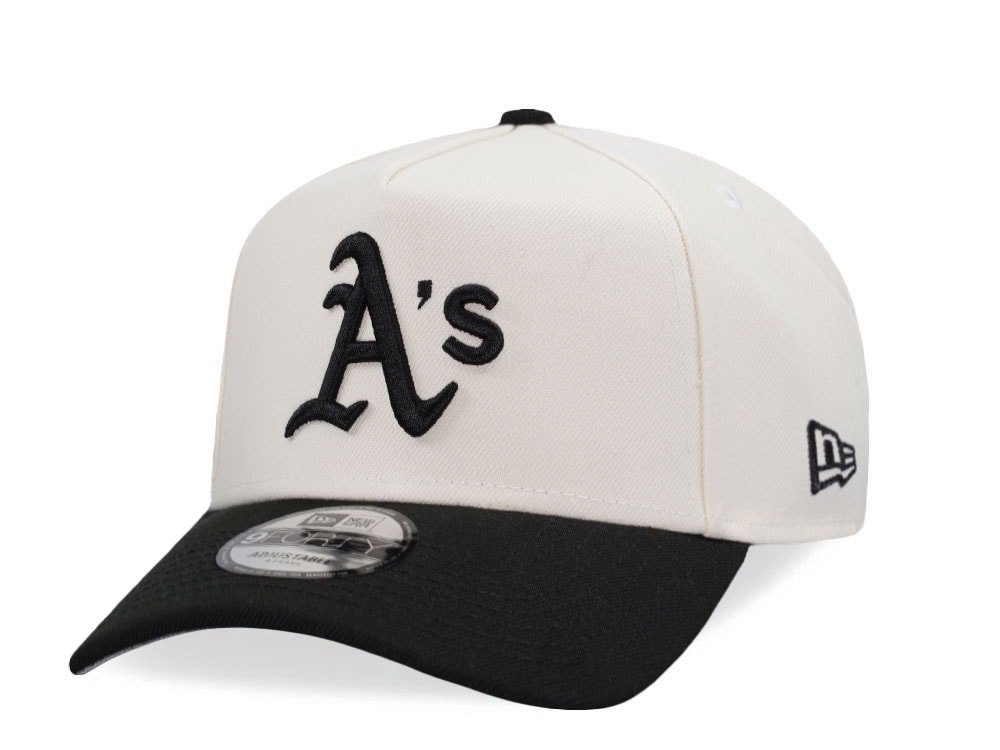 New Era Oakland Athletics Chrome Black Two Tone Edition 9Forty A Frame Snapback Gorra