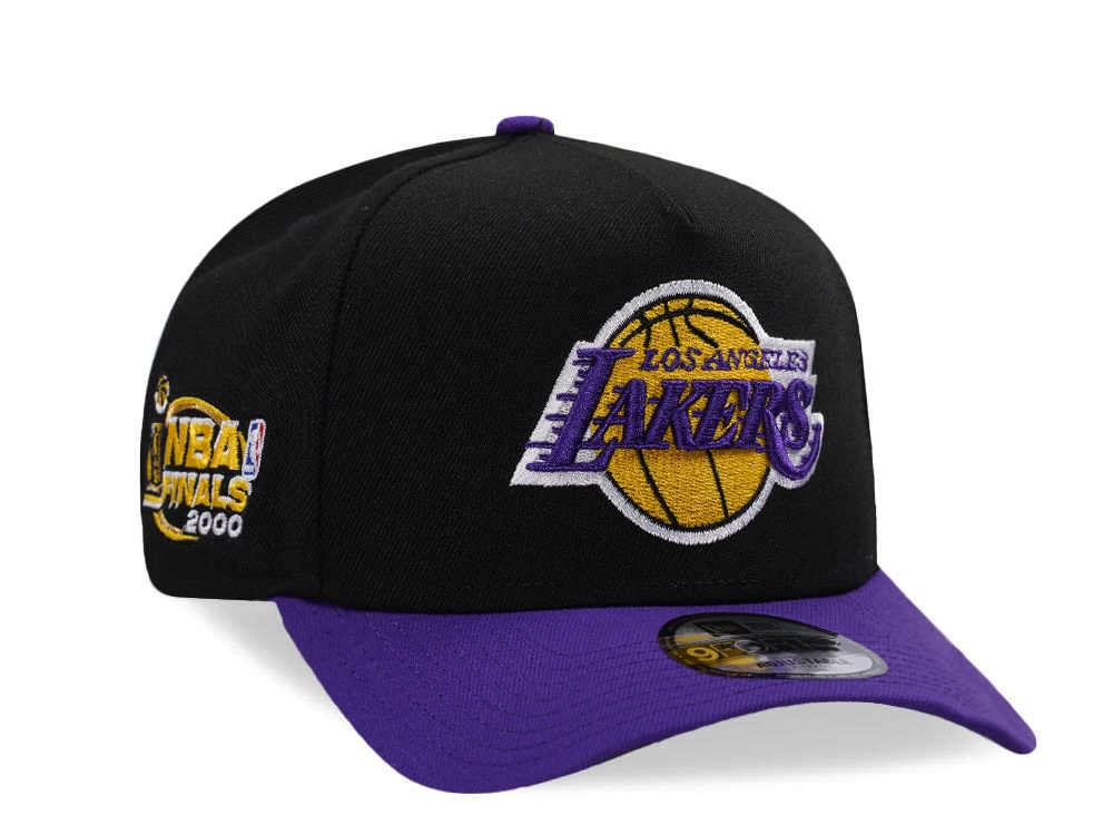 New Era Los Angeles Lakers NBA Finals 2000 Black Two Tone Edition 9Forty A Frame Snapback Gorra