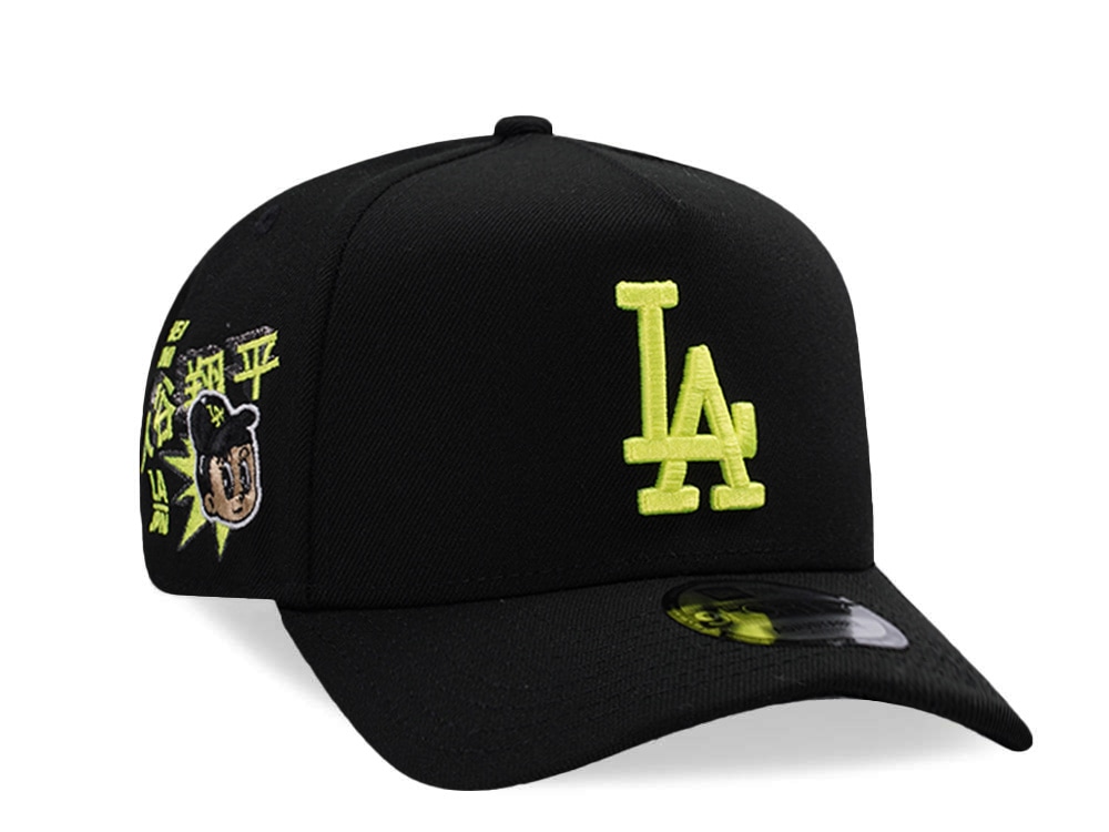 New Era Los Angeles Dodgers Ohtani Neon Yellow Black Prime Edition 9Forty A Frame Snapback Gorra
