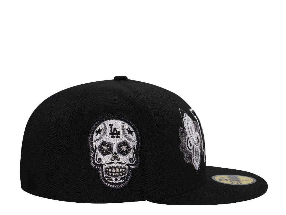 New Era Los Angeles Dodgers Skull Black Prime Edition 59Fifty Fitted Gorra
