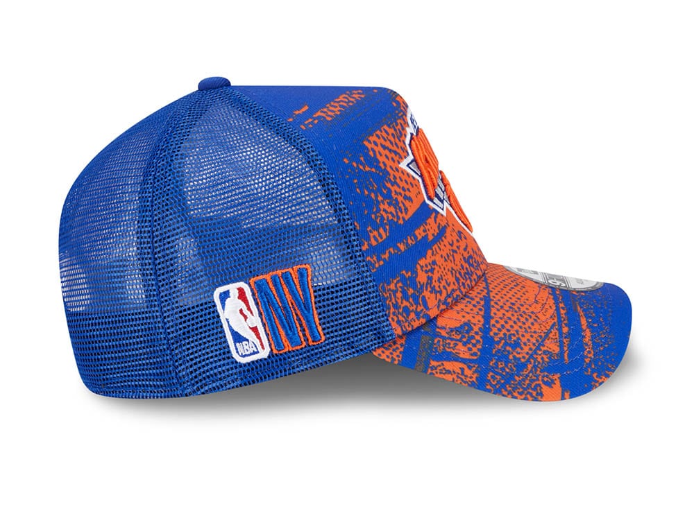New Era New York Knicks NBA Tip Off 2024 Trucker 9Forty A Frame Snapback Gorra