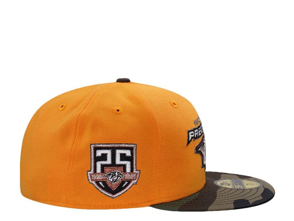 New Era Nashville Predators 25th Anniversary Yellow Two Tone Edition 59Fifty Fitted Gorra