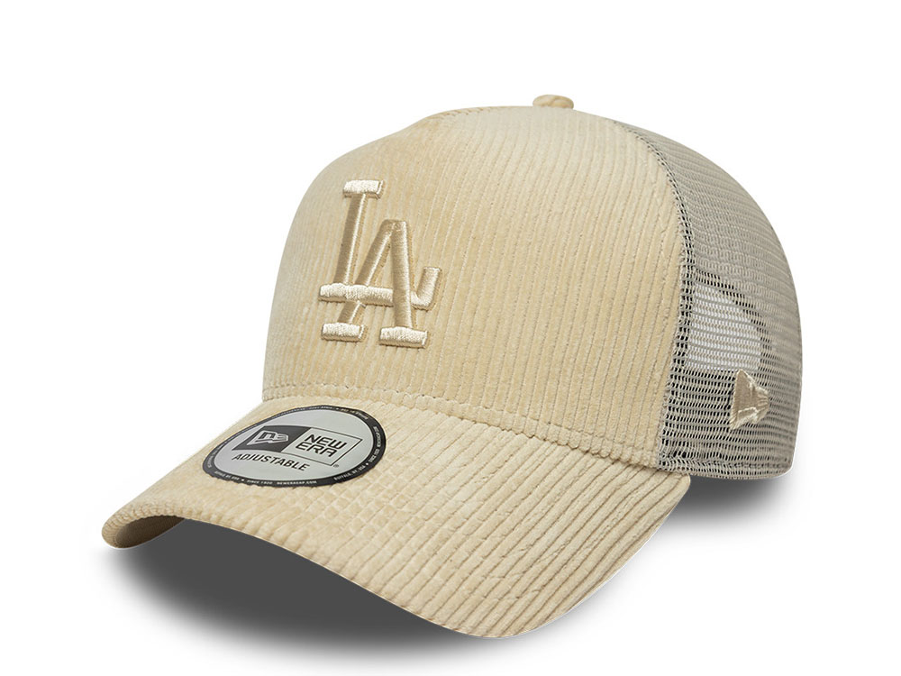 New Era Los Angeles Dodgers Corduroy Tonal Stone Edition 9Forty A Frame Trucker Snapback Gorra