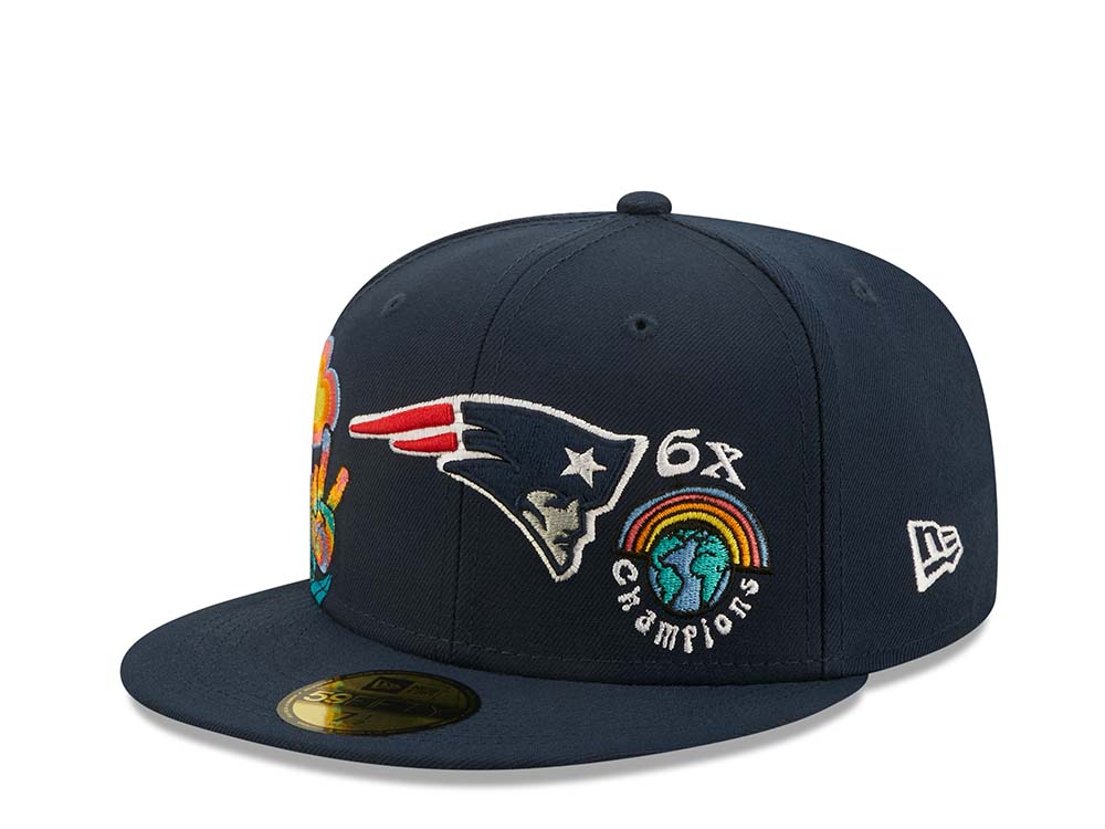 New Era New England Patriots 6x Champions - Navy Groovy Edition 59Fifty Fitted Gorra