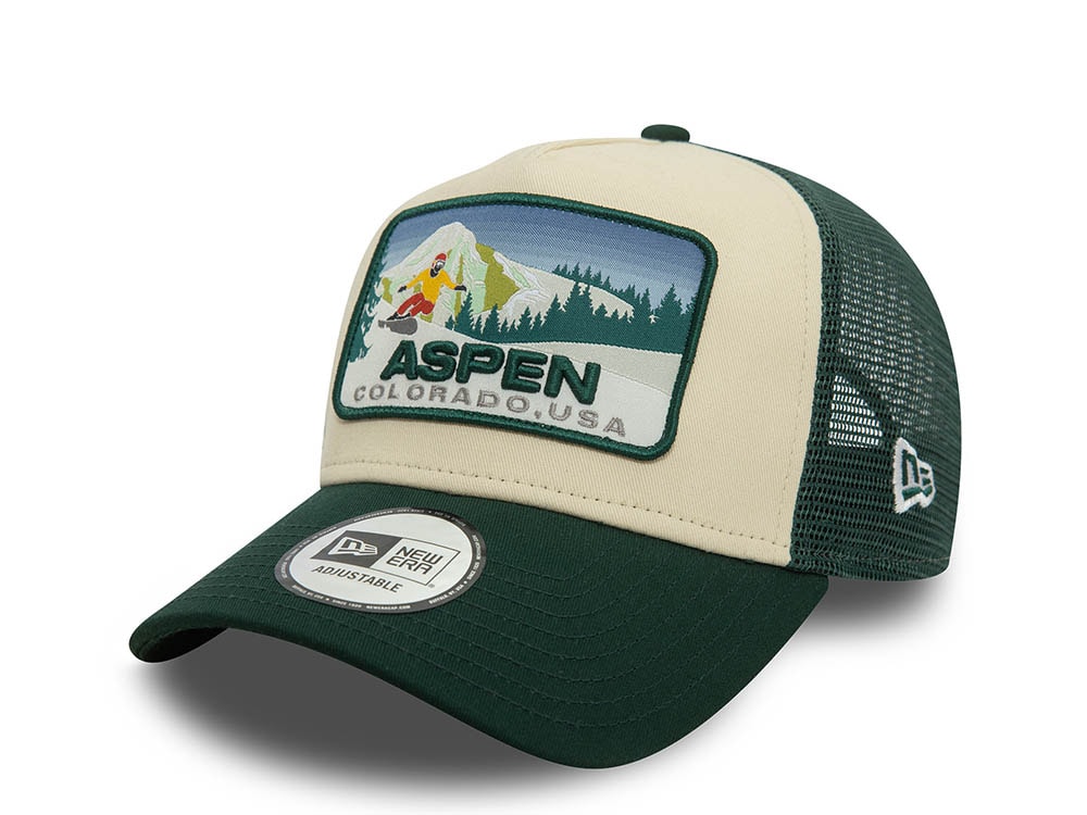 New Era Ski Patch Trucker Adjustable A Frame Snapback Gorra