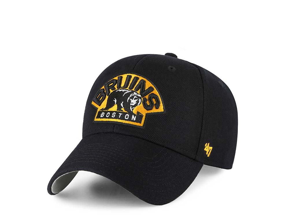 47Brand Boston Bruins Classic Black Strapback Gorra