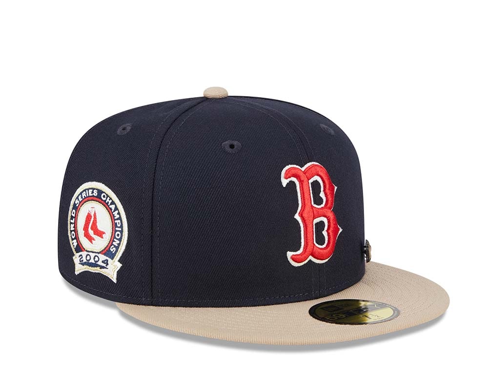 New Era Boston Red Sox World Series Champions 2004 Varsity Pin Two Tone Edition 59Fifty Fitted Gorra