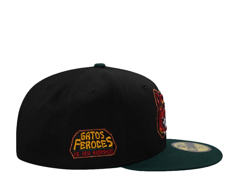 New Era New Hampshire Fisher Cats Gatos Feroces Black Two Tone Edition 59Fifty Fitted Gorra