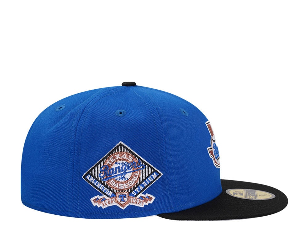New Era Texas Rangers Arlington Stadium Azure Copper Two Tone Edition 59Fifty Fitted Gorra