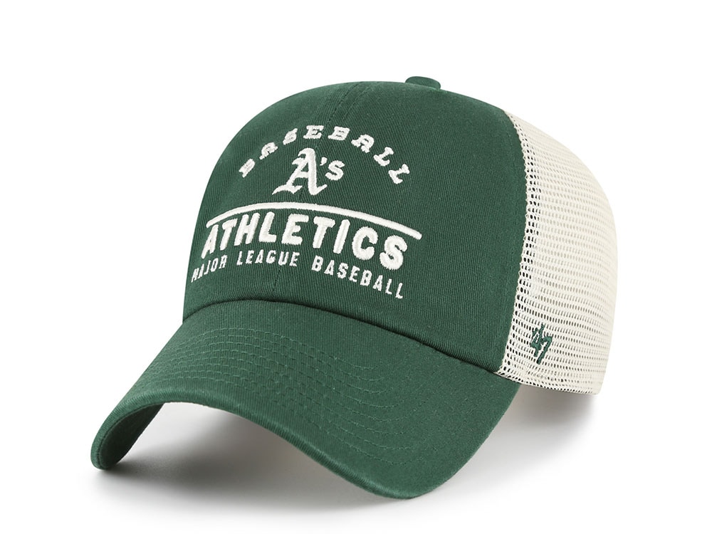 47 Brand Oakland Athletics Dark Green Clean Up Trucker Snapback Gorra