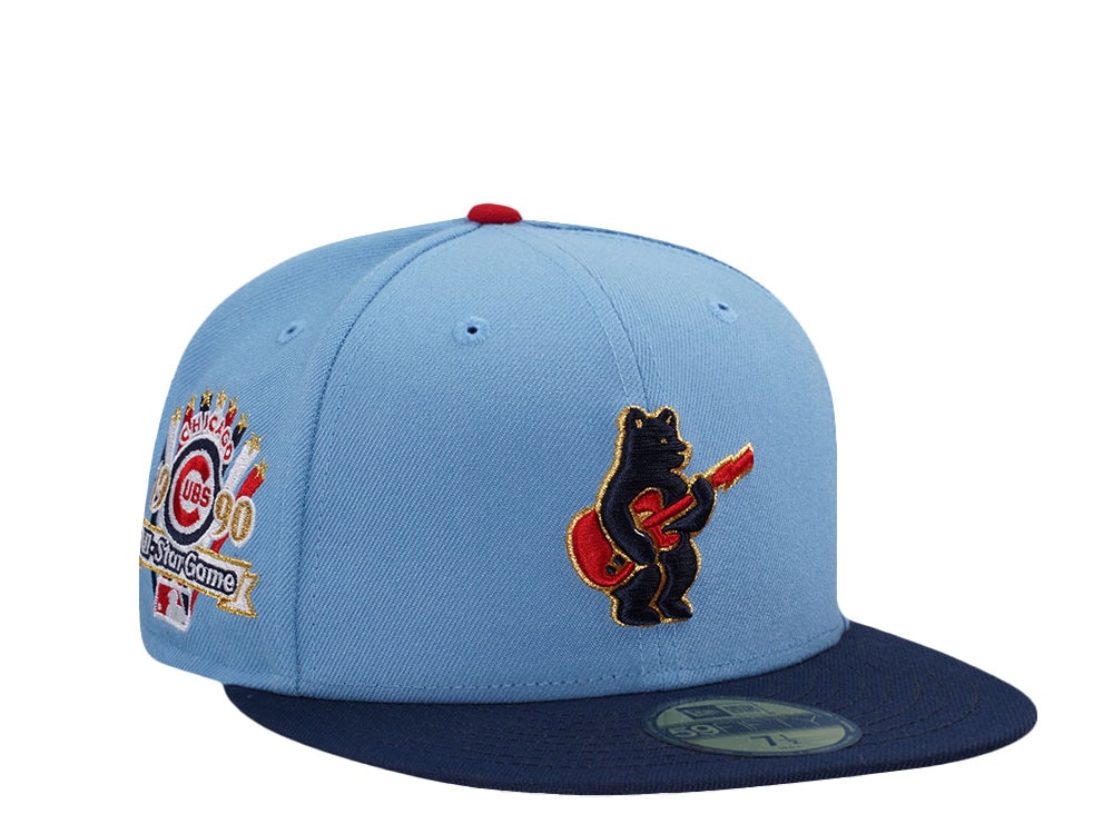 New Era Chicago Cubs All Star Game 1990 Sky Blue Two Tone Edition 59Fifty Fitted Gorra