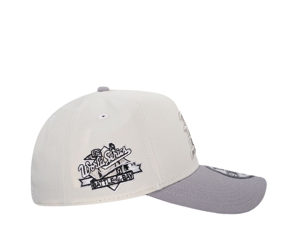 New Era Oakland Athletics World Series 1989 Metallic Chrome Two Tone 9Forty A Frame Snapback Gorra
