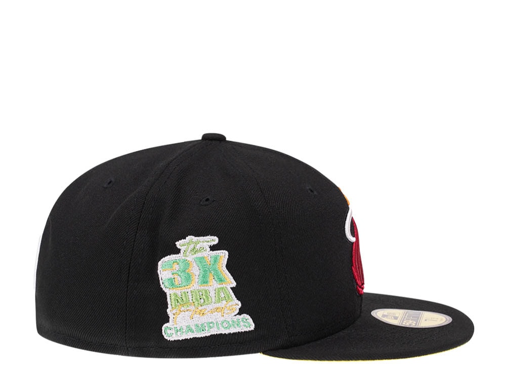 New Era Miami Heat Citruspop Patch The 3x NBA Finals Champions 59fifty Fitted Gorra