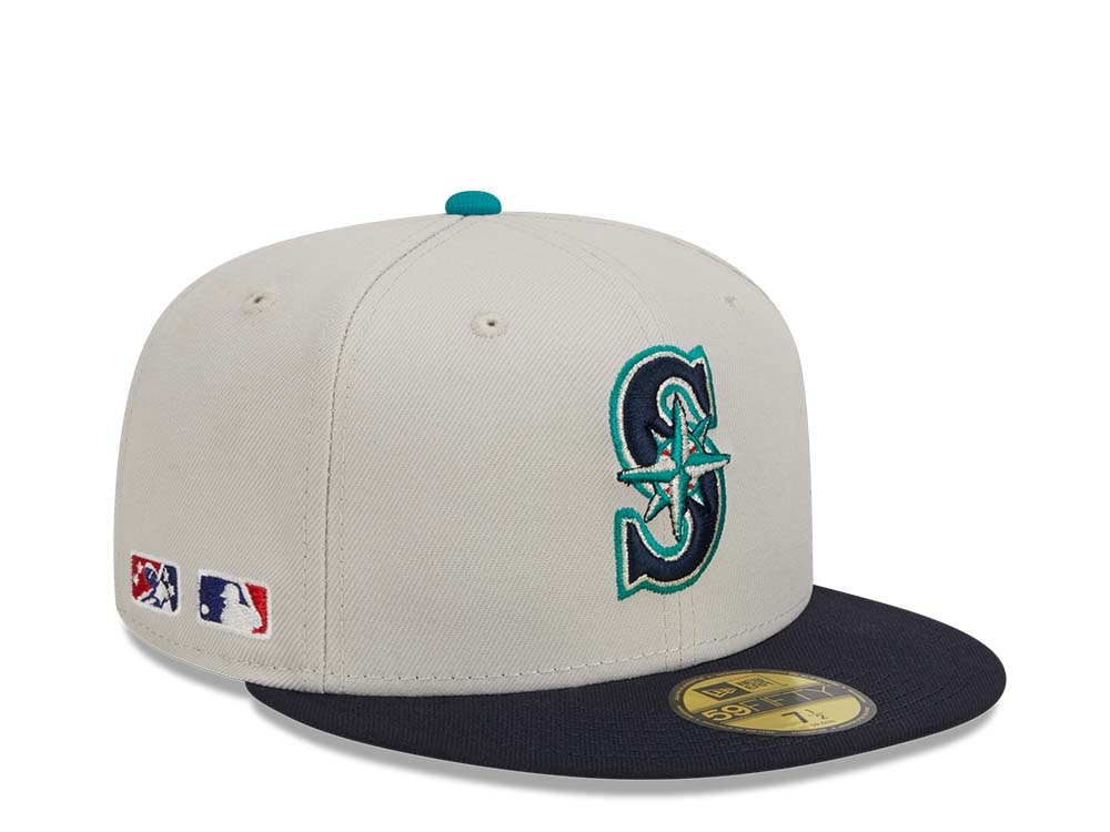 New Era Seattle Mariners Farm Team Stone Throwback Two Tone Edition 59Fifty Fitted Gorra