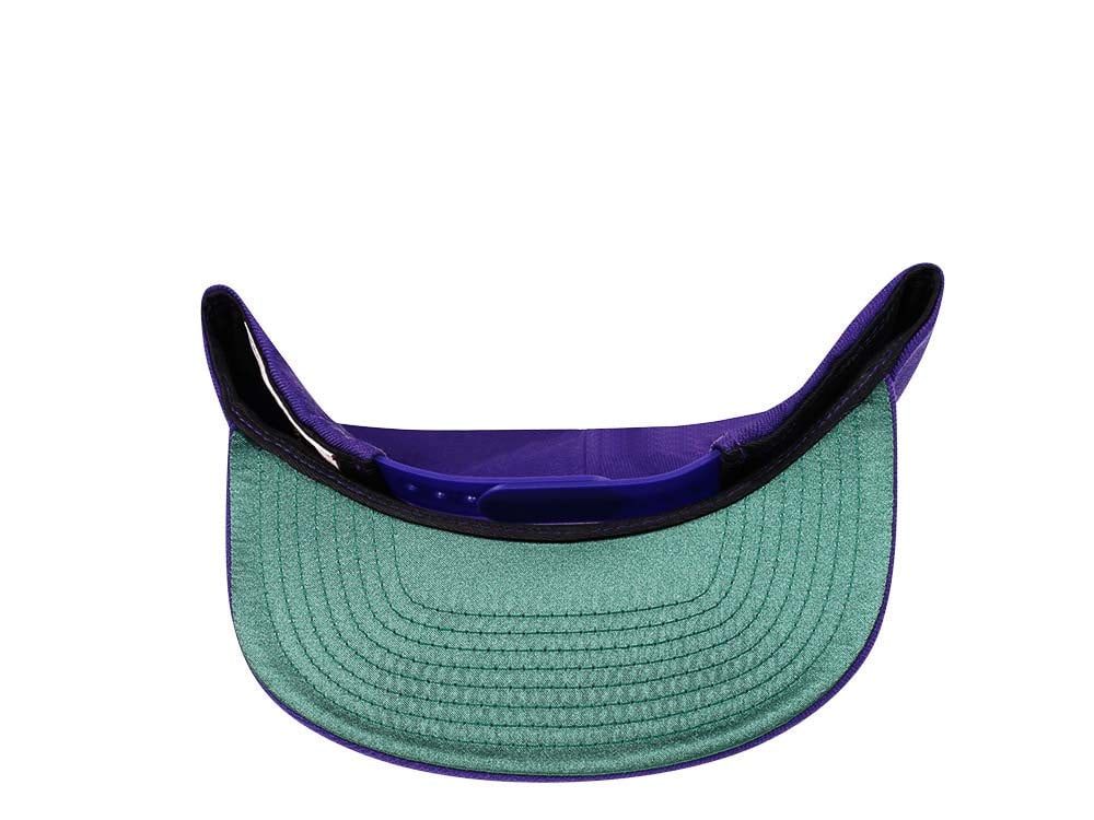 Mitchell & Ness Los Angeles Lakers HWC Zig Zag Satin Undervisor Snapback Gorra