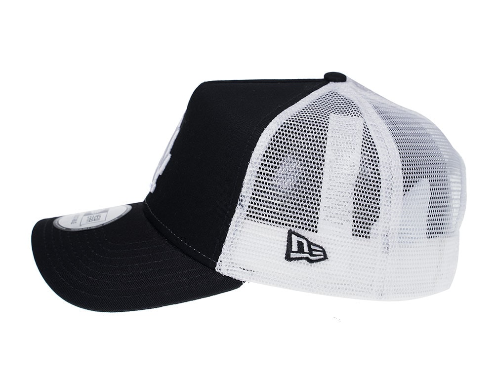 NEW ERA LOS ANGELES DODGERS MESH TRUCKER SNAPBACK CAP BLACK