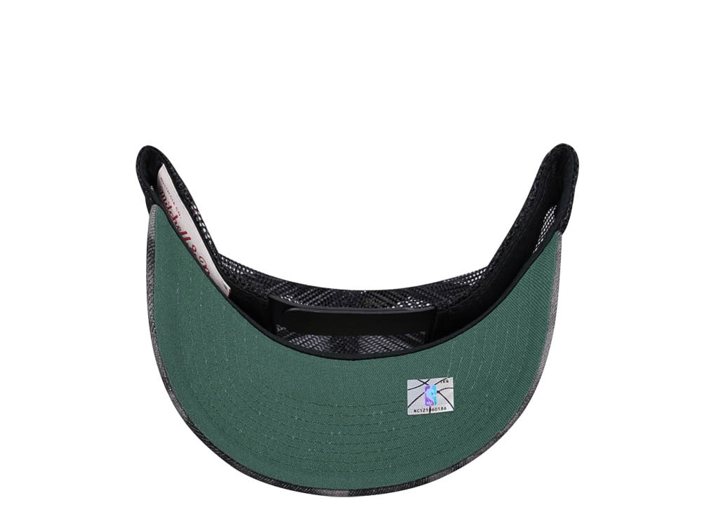Mitchell & Ness Seattle Supersonics Burnt Ends Black Trucker Snapback Gorra