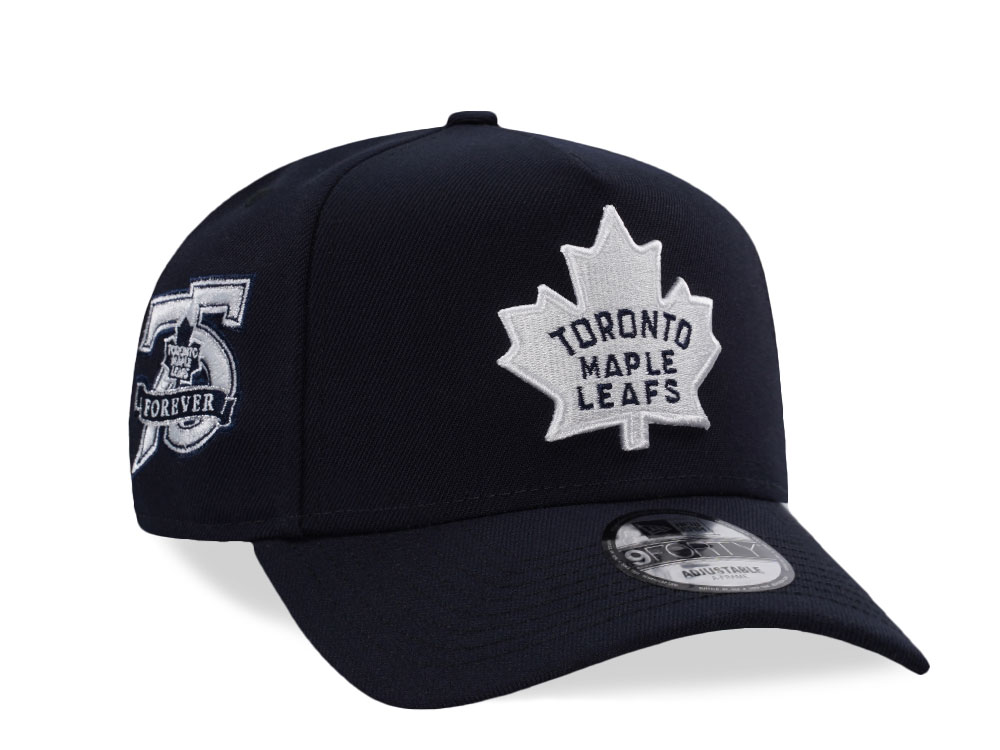 New Era Toronto Maple Leafs 75th Anniversary Navy Prime Edition 9Forty A Frame Snapback Gorra