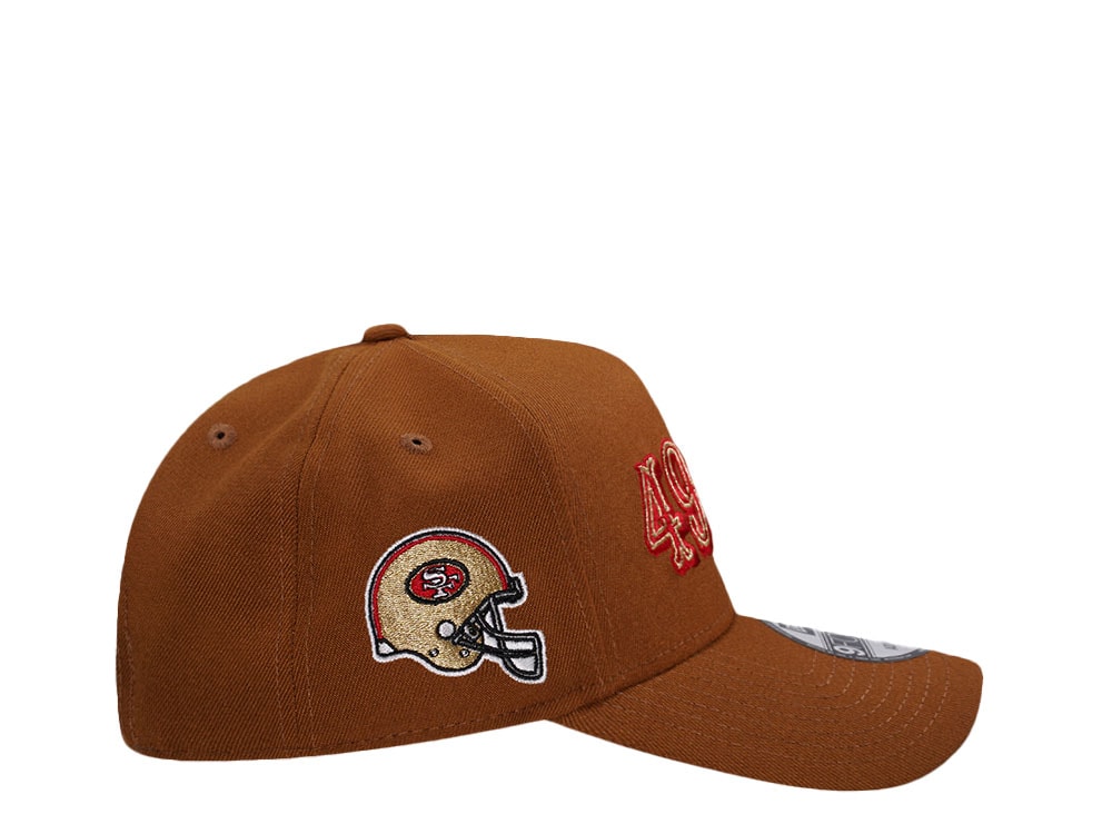 New Era San Francisco 49ers 60th Anniversary Bourbon Prime Edition 9Forty A Frame Snapback Gorra
