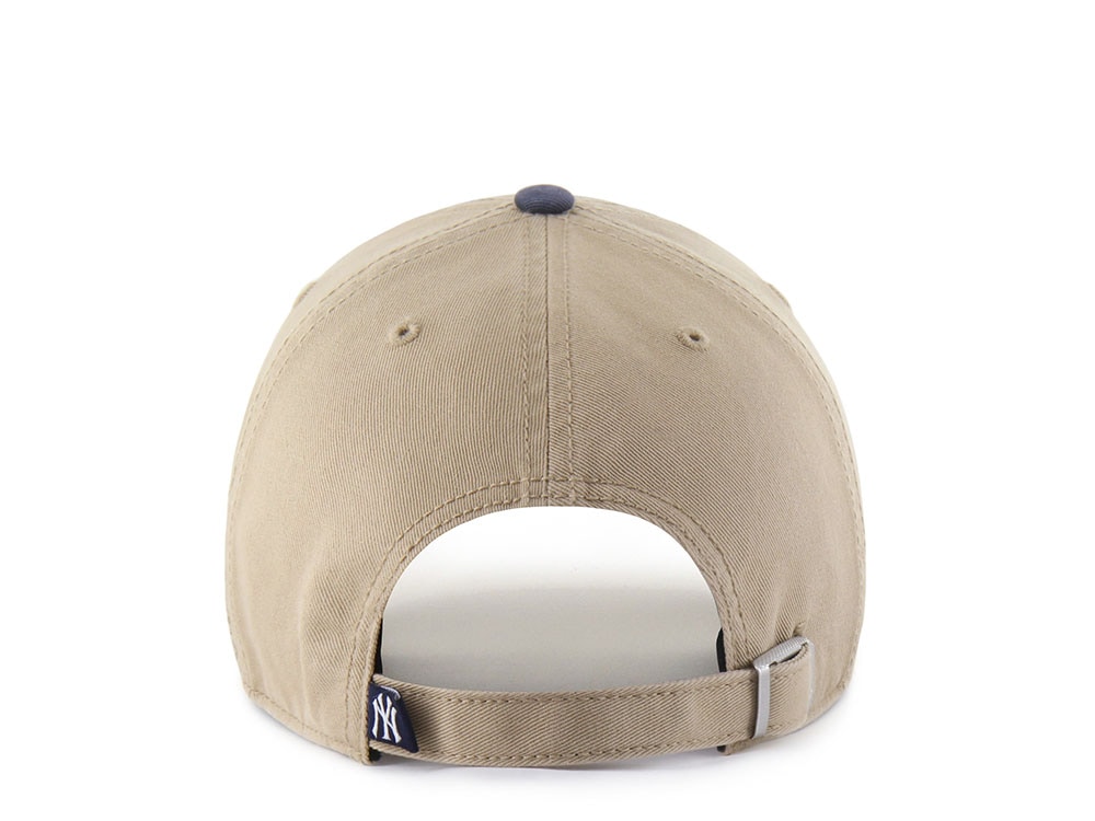 47Brand New York Yankees Khaki Cartoon Icon Edition Clean Up Strapback Gorra