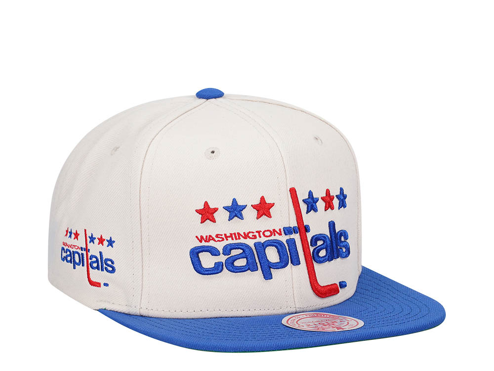 Mitchell & Ness Washington Capitals Vintage Off-White Snapback Gorra