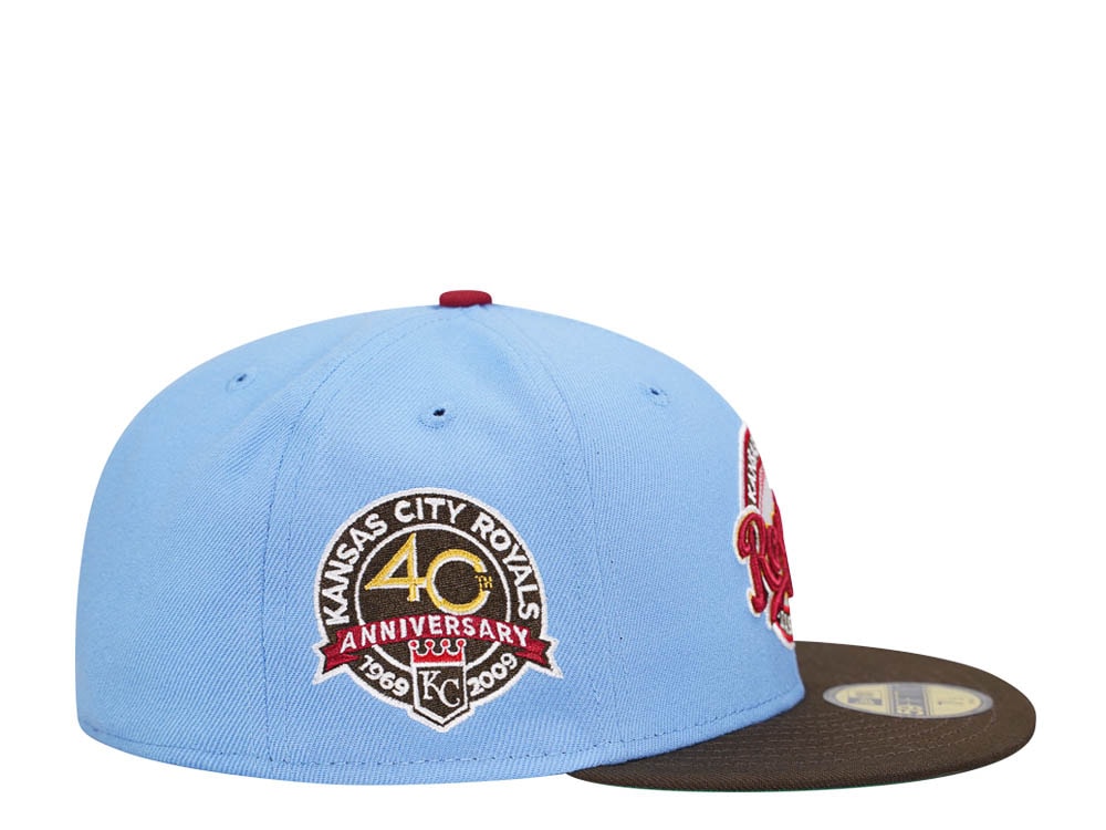 New Era Kansas City Royals 40th Anniversary Powder Blue Throwback Two Tone Edition 59Fifty Fitted Gorra
