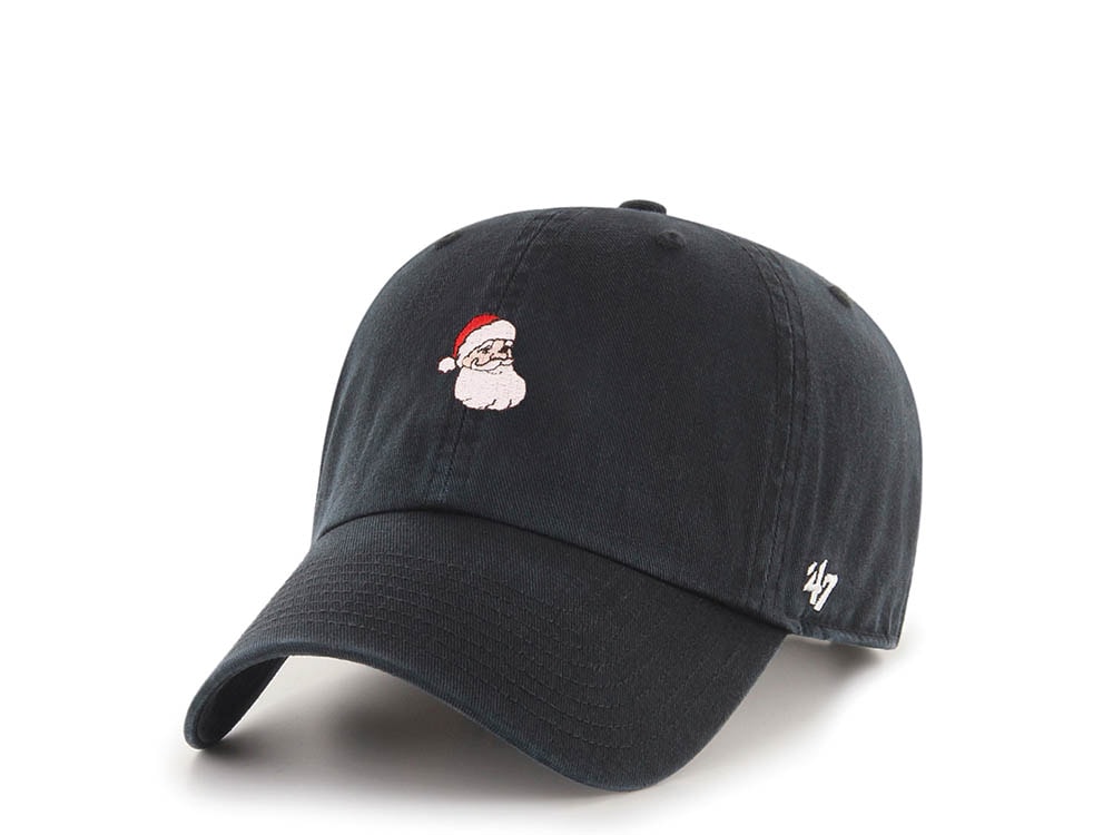 47Brand Santa Claus Holiday Black Base Runner Clean Up Strapback Gorra