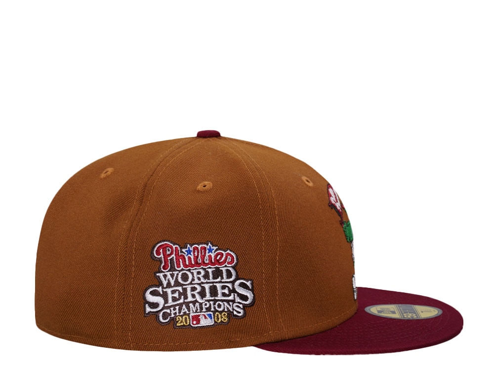 New Era Philadelphia Phillies World Series Champions 2008 Bourbon Prime Two Tone Edition 59Fifty Fitted Gorra