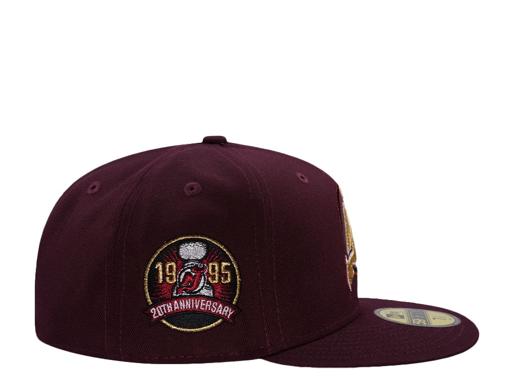 New Era New Jersey Devils 20th Anniversary Maroon Prime Edition 59Fifty Fitted Gorra
