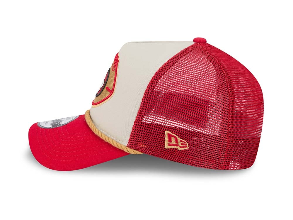 New Era San Francisco 49ers Sideline 2024 9Forty A Frame Trucker Snapback Gorra