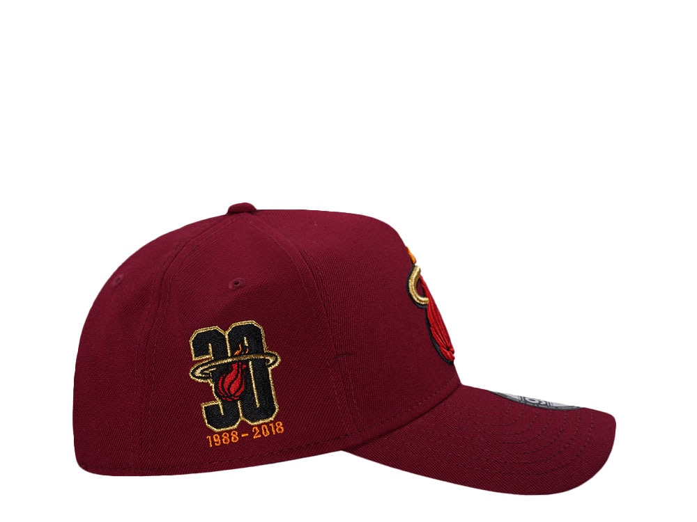 New Era Miami Heat 30th Anniversary Prime Edition 9Forty A Frame Snapback Gorra