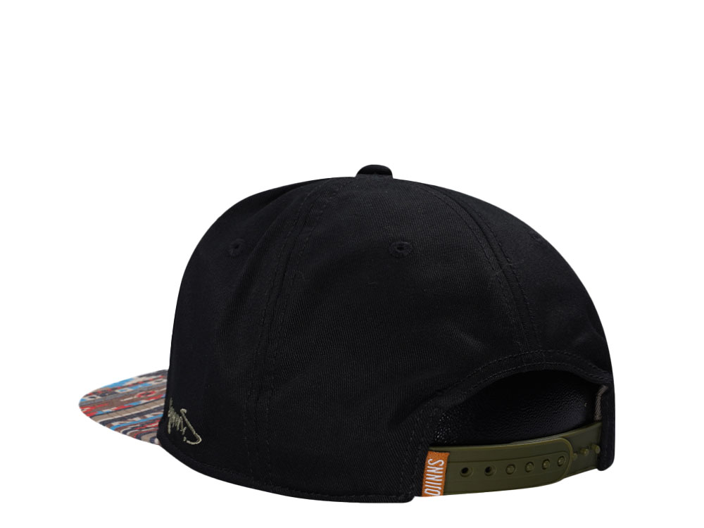 Djinns Aztec Black 6 Panel Snapback Gorra