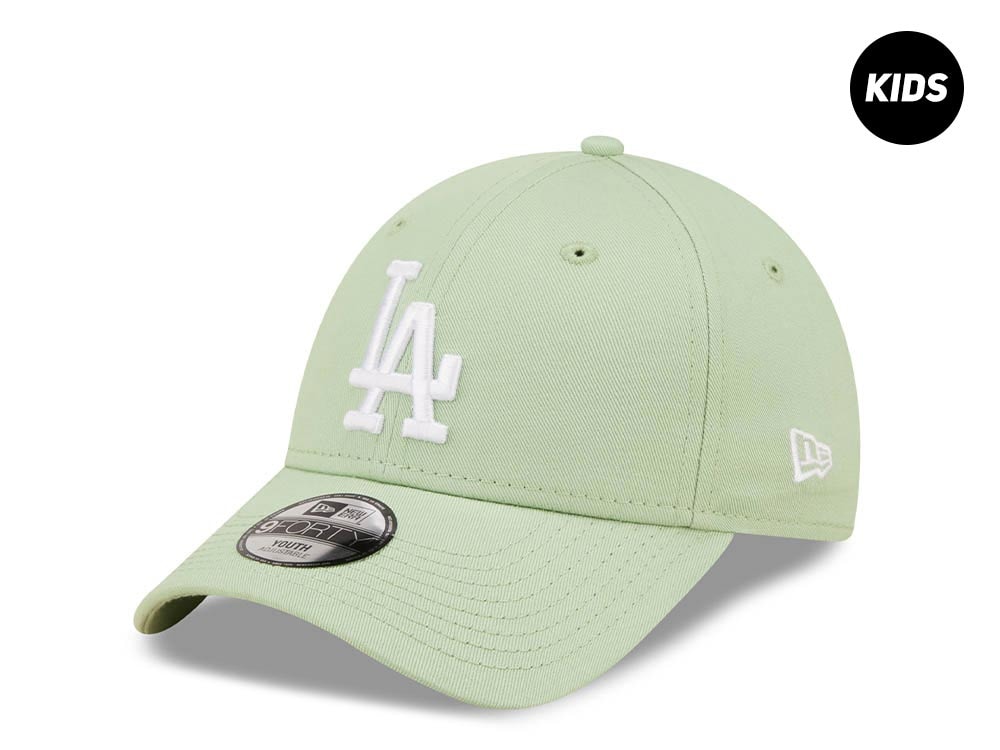 New Era Los Angeles Dodgers League Essential Green Kids Edition 9Fifty Strapback Gorra