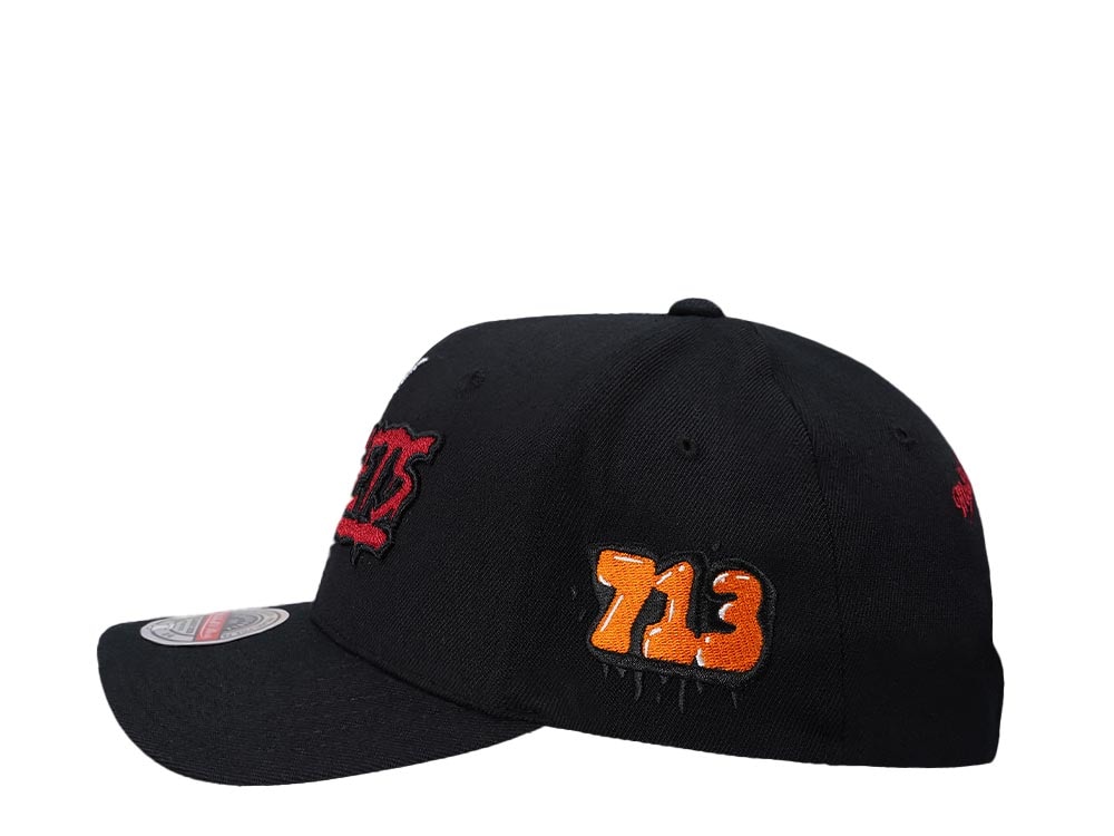 Mitchell & Ness Houston Rockets Hardwood Classic Slap Sticker Red Line Flex Snapback Gorra
