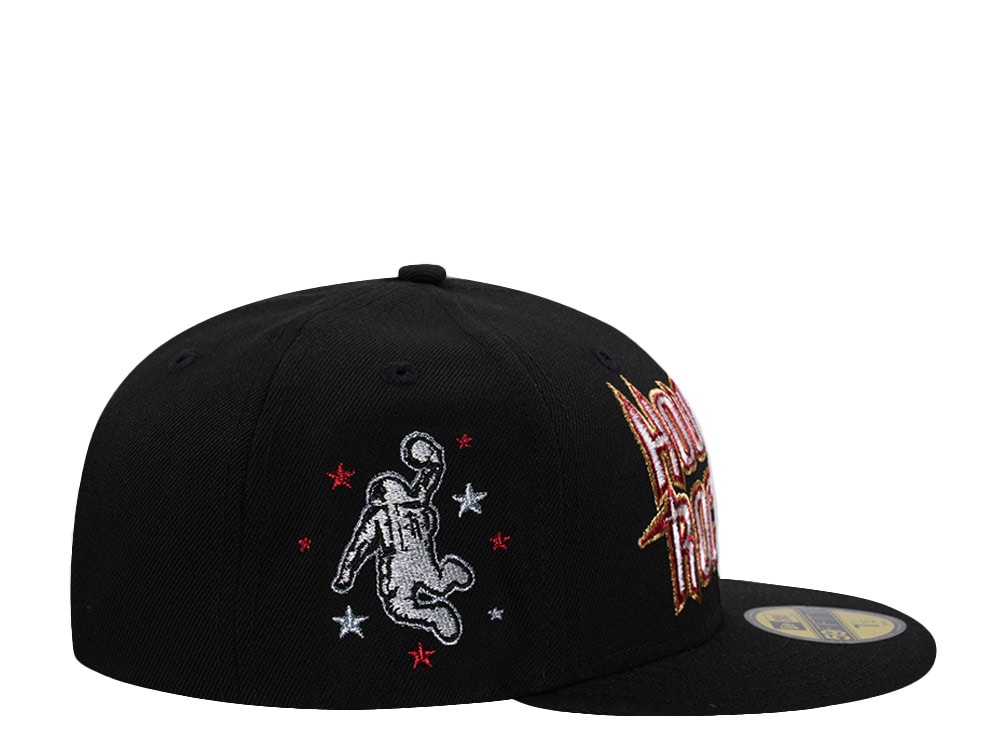 New Era Houston Rockets I Love This Game Metallic Black Prime Edition 59Fifty Fitted Gorra