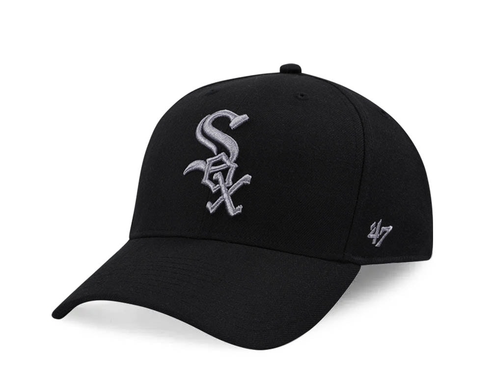 47Brand Chicago White Sox Black MVP Snapback Gorra