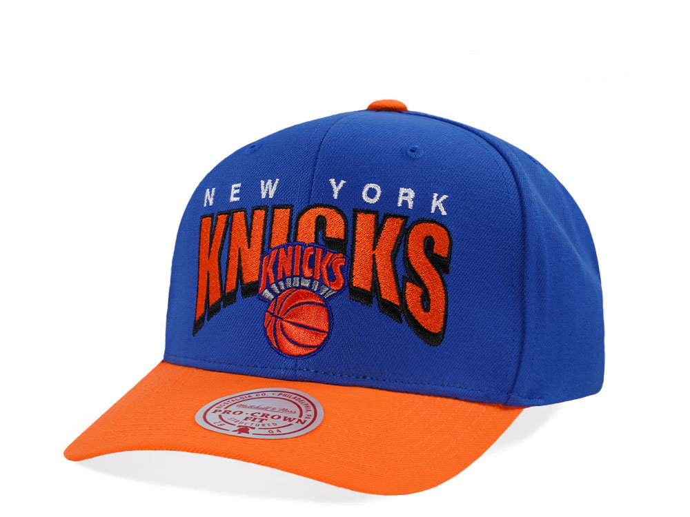 Mitchell & Ness New York Knicks Hardwood Classic Pro Crown Fit Blue Snapback Gorra