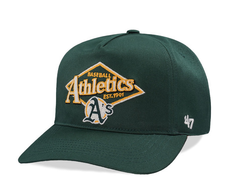 47Brand Oakland Athletics Dark Green Golden Diamond Hitch Edition Snapback Gorra