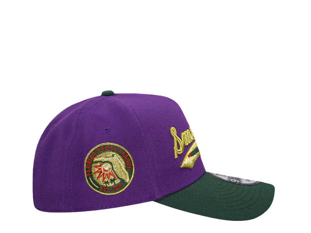 New Era Tampa Smokers Purple Gold Two Tone Edition 9Forty A Frame Snapback Gorra