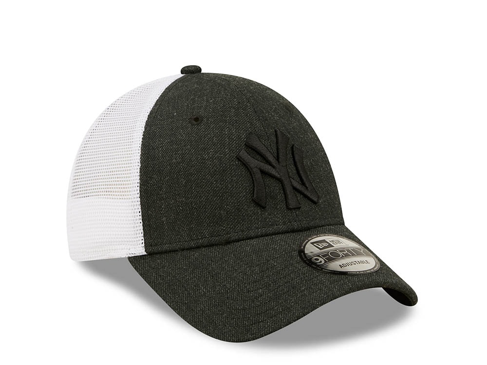 New Era New York Yankees Black Home Field Edition 9forty Trucker Strapback Gorra