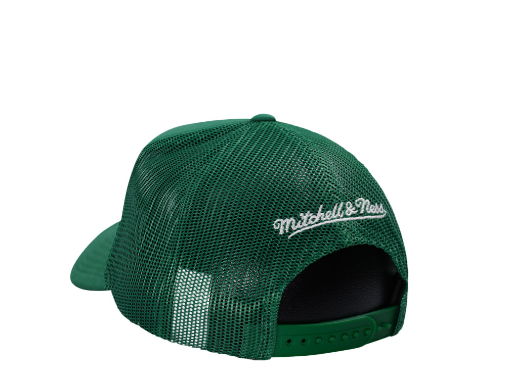 Mitchell & Ness Boston Celtics Green Trucker Adjustable Fit Snapback Gorra