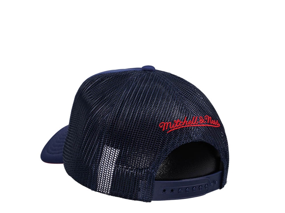 Mitchell & Ness Houston Rockets Navy Billboard Trucker Snapback Gorra