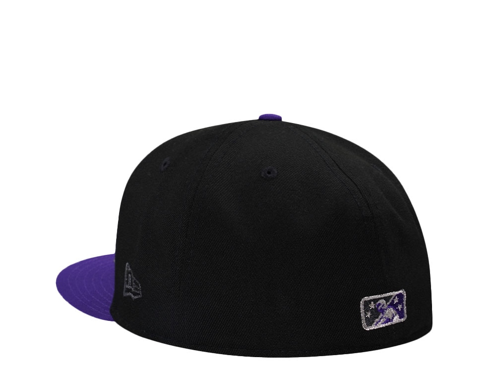 New Era Fresno Grizzlies Lowriders Black Purple Two Tone Edition 59Fifty Fitted Gorra