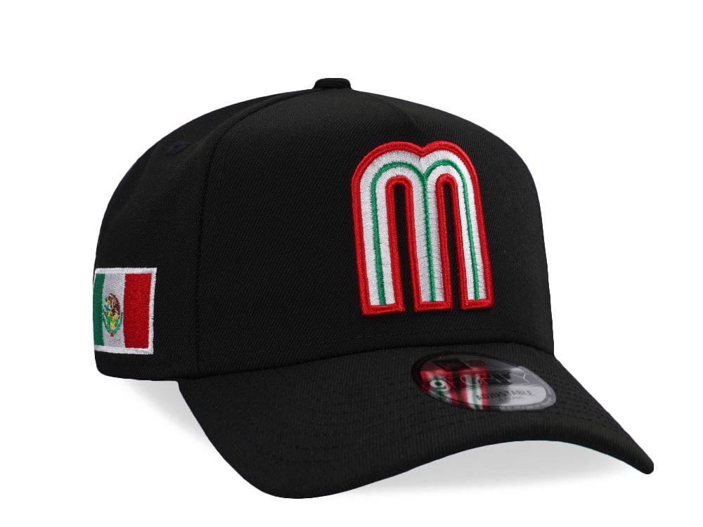 New Era Mexico Black Throwback Edition 9Forty A Frame Snapback Gorra